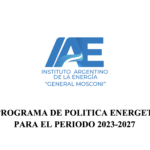 UN PROGRAMA DE POLITICA ENERGETICA PARA EL PERIODO 2023-2027