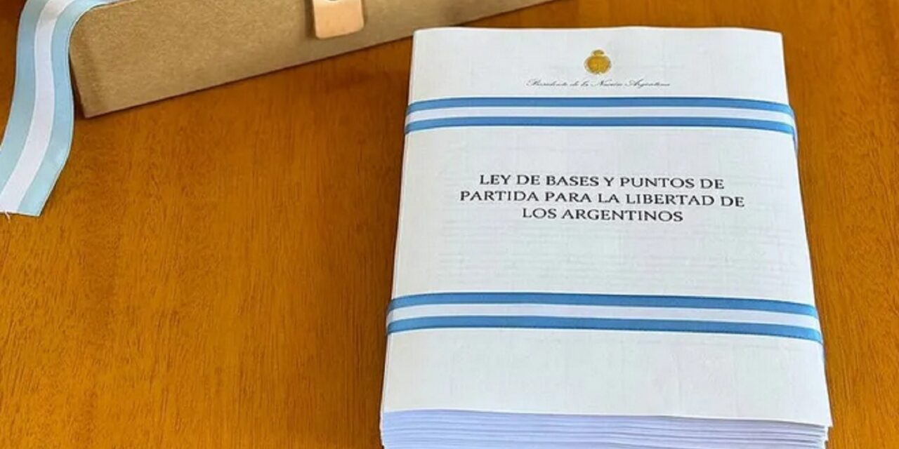 ANALISIS ASPECTOS ENERGETICOS DEL PROYECTO DE LEY BASES Y PUNTO DE PARTIDA PARA LA LIBERTAD DE LOS ARGENTINOS
