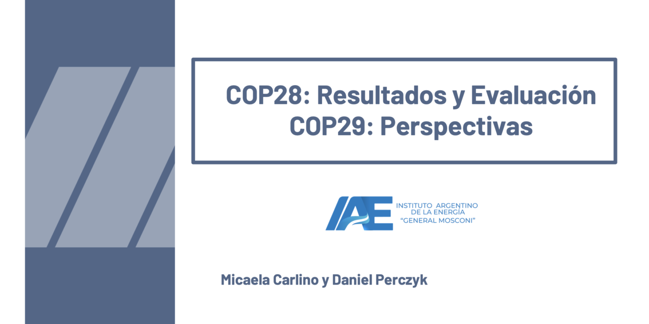 COP28: Resultados y Evaluación COP29: Perspectivas